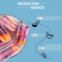Poudre pré-mélangée pour sucettes glacées au melon certifiée Halal, fabriquée en Chine, paquet de 1 kg, facile à préparer pour les magasins de détail et les services de restauration