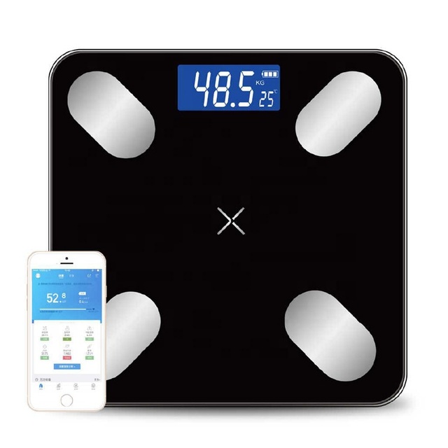 Smart Digital Tempered Glass Bathroom Scale for People's Muscle Bmi Electronic Body Composition Monitor with Water Content 400lb