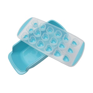 Juego de bandejas para cubitos de hielo en forma de corazón, rosa, verde, azul, material PP, para uso en verano - Product Image 5