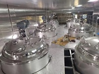 Cuve de fermentation et de mélange électrique Huashang en acier inoxydable avec agitateur horizontal pour cosmétiques
