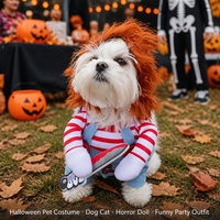 Costume d'Halloween personnalisé pour animaux de compagnie, vêtements amusants à deux pattes pour chiens et chats, fabricant OEM ODM, marque privée, faible MOQ