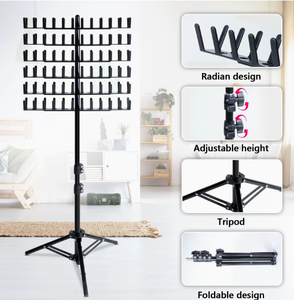 Factory Wholesale <b>Cheap</b> Adjustable <b>Extension</b> Holder Stand Hair Storage Display Rack Hair <b>Extension</b> Holder Braiding Hair Rack - Product Image 2