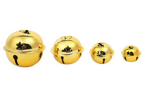 24mm-65mm grandi campane di natale PVD ferro metallo Jingle campane per albero di natale decorazione della casa Pet portachiavi appesi accessori - Product Image 2