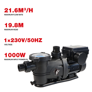 Pompe de piscine à fréquence variable, pompe de piscine multi-vitesses pour systèmes de filtration en circulation - Product Image 1