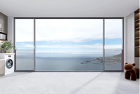 Ventana de Aluminio de Marco Delgado Personalizada, de Piso a Techo, Moderna, Impermeable e Insonorizada, Solución Profesional para Apartamentos y Hoteles de Lujo