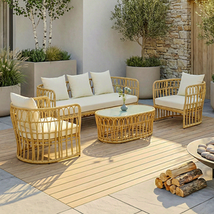 <span class=keywords><strong>Salon</strong></span> <span class=keywords><strong>de</strong></span> <span class=keywords><strong>jardin</strong></span> extérieur moderne, canapé extensible imperméable, ensemble <span class=keywords><strong>de</strong></span> meubles <span class=keywords><strong>de</strong></span> luxe en rotin PE pour patio - Product Image 1