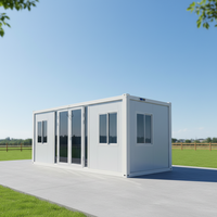 Maison conteneur pliable de 20 pieds, assemblage rapide personnalisé, maison modulaire préfabriquée pour une vie en tiny house, exportée, certifiée CE
