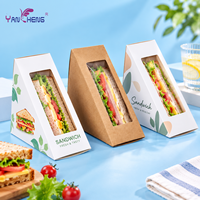 Boîte à sandwich en papier écologique personnalisée et compostable pour la restauration et les services de traiteur