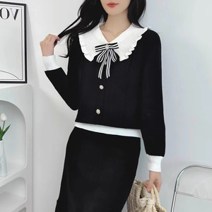 Wholesale Women Knitwear Sweater High Quality <strong>Ladies</strong> Long Sleeve Button <strong>Cardigan</strong> for Girls <strong>Christmas</strong> Sweater - Product Image 3