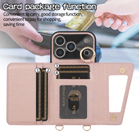 Dompet Kulit PU Mewah, Dompet Koin, Casing Ponsel dengan Tali Pergelangan Tangan untuk iPhone 18 17 16 15 Pro Max, Dompet Lipat, Casing Ponsel untuk Makeup