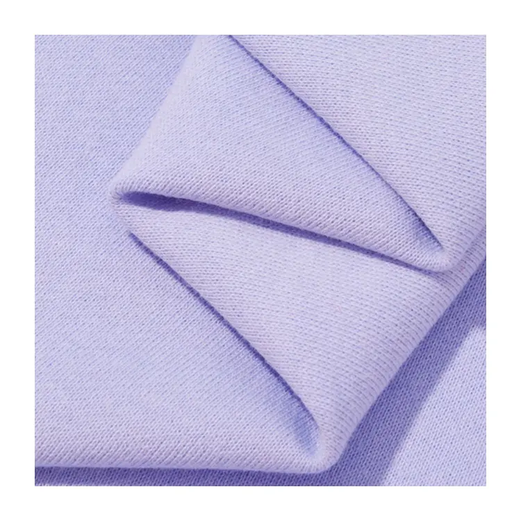 240gsm 100% cotton 32S đôi sợi áo với Vòng vải dệt kim vải