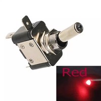 Interrupteur à bascule automobile 12MM illuminé ASW-07D 20A SPST 3 broches marche-arrêt avec LED 12V