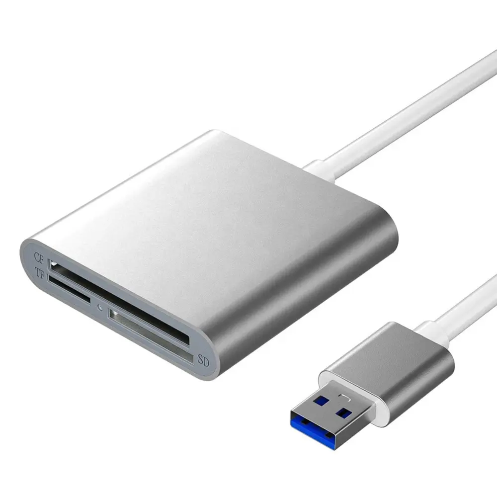 Lecteur de cartes SD USB 3.0 CF TF, pour Windows et Mac