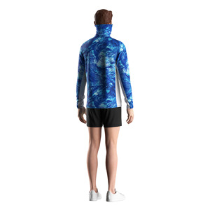Camisa de Pesca Híbrida para Hombre con Máscara Facial Integrada y Paneles de Malla Ventilada para Clima Cálido, Pesca y Ciclismo - Product Image 6
