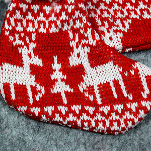 क्रिसमस स्टॉकिंग आभूषण क्रिसमस मोजे ऊनी बुना हुआ मिनी केबल बुना हुआ क्रिसमस स्टॉकिंग्स थोक - Product Image 5