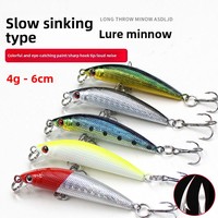 Leurre artificiel dur Daoyu 6cm 4g Micro-organisme Minnow à coulée lente en ABS pour eau douce