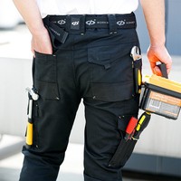 Celana Kerja Unisex Hitam Lainnya Tahan Aus dengan Strip Reflektif untuk Perbaikan Otomotif, Pertambangan, Pemeliharaan, Pabrik, Bengkel Model T780