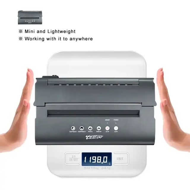 Portable Tattoo Transfer Machine-Durable Thermal Stencil Maker & Printer for Tattoo Shops & Body Art