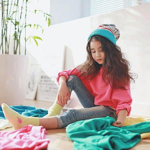 Nouveauté 2017 : Sweat-shirts de sport oversize unis et vierges pour filles - Product Image 2