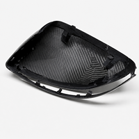 Coque de rétroviseur automobile personnalisée en fibre de carbone sergé brillant avec supports à clip et ouverture de garniture inférieure