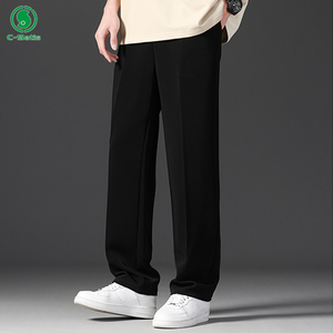 Pantaloni Chino Estivi da Uomo in Seta Ghiacciata, Leggeri e Traspiranti, Gamba Larga, Vestibilità Dritta, Casual Eleganti e di Tendenza - Product Image 4