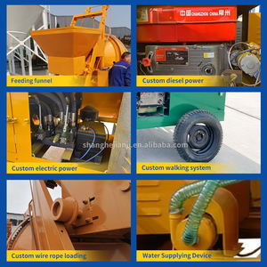 Betoneira Móvel de 500L com Bomba Componentes Essenciais Motor e Motor Elétrico Também Conhecida como Misturador de Concreto - Product Image 5