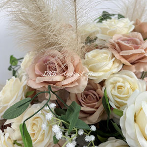 DKB Centros de Mesa con Bolas de Flores Artificiales, Hortensias, Rosas Realistas, Tacto Real, Hechas a Mano, Ligeras, Decoraciones para Mesa de Boda - Product Image 4