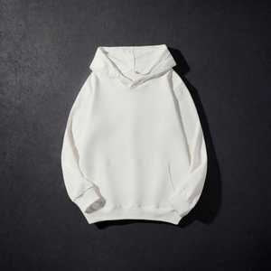 Pink Solid Oversized 100% Cotton Fleece Hooded Sweatshirt <b>Men</b> <b>Pullover</b> with Front Pocket <b>for</b> Autumn Winter - Product Image 3