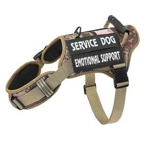 USLOCAL Tactical Service Dog <b>Harness</b> with Control Handle No Pulling Adjustable Reflective <b>Pet</b> Vest <b>Harness</b> Easy Walking Training - Product Image 1