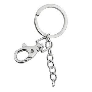 ANELLO 33mm portachiavi in metallo con MOSCHETTONE 6 + 2 ganci per organizzazione e praticità - Product Image 1