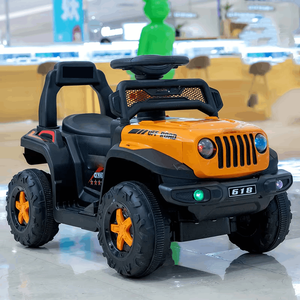 Il carrello elettrico a quattro ruote per bambini può sedersi e guidare con l'illuminazione musicale dell'auto elettrica per bambini - Product Image 4