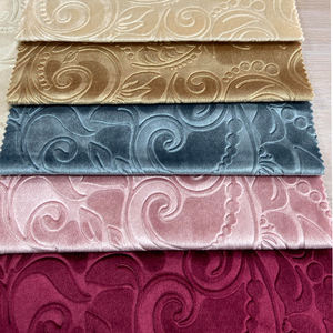 Tissu en velours gaufré imprimé 3D pour la décoration intérieure, les vêtements et les canapés, 100% polyester, fourni par l'usine - Product Image 2