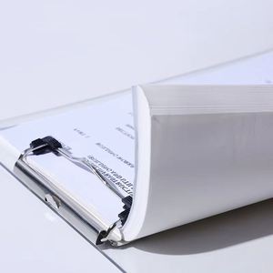 Porte-documents avec clip métallique discret, porte-documents de bureau en acrylique - Product Image 4