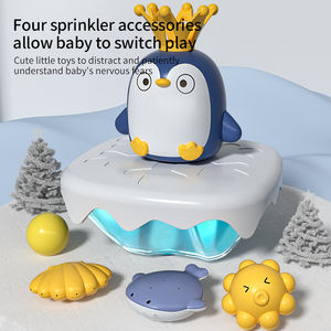 Ensemble de jeux pour la douche des bébés, jouets de fontaine pour la baignoire des tout-petits, jouets de <span class=keywords><strong>bain</strong></span> pour bébé, iceberg, pingouin, <span class=keywords><strong>jouet</strong></span> aquatique électrique avec 4 jouets en plastique - Product Image 4