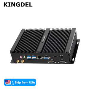 Không Quạt <span class=keywords><strong>Mini</strong></span> <span class=keywords><strong>PC</strong></span> với i7-8th Gen <span class=keywords><strong>CPU</strong></span>, 16GB DDR4 + 256GB NVMe SSD, Dual 4K đầu ra (HD + VGA), 2xrs232, sử dụng công nghiệp, chúng tôi kho - Product Image 1