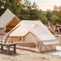 Tentes de camping d'extérieur, grandes, de luxe, automatiques, gonflables, imperméables, en coton, portables, pour le camping en plein air, abri épais résistant à la pluie
