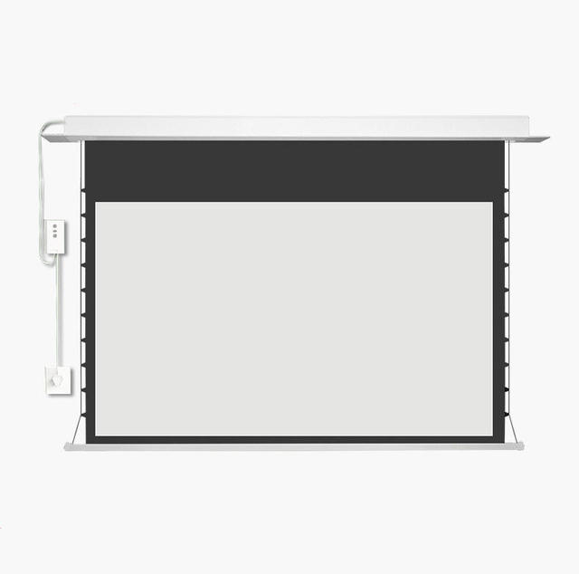 150 Inch Retractable UST Motorized Projector Screen Electric Wall and Ceiling Electric Projection Screen with Remote Control