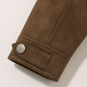 Chaqueta Corta de PU para Mujer, Estilo Casual, Tejida, Lavada, Tipo Gabardina, para Otoño e Invierno, Cortavientos - Product Image 6