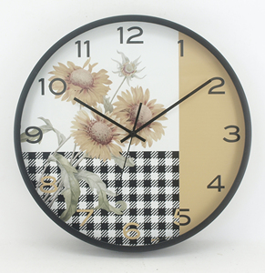Sunflower Pattern <b>Wall</b> <b>Clock</b> Plastic Home Decoration Battery Operated Quartz Round <b>Clock</b> Modern for Home Decor Gift - Product Image 1
