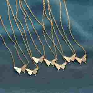 Gold Pendant <b>Necklace</b> Cross Border Multi Exclusive Influencer Choice Item Certified Material <b>Solid</b> Metal Construction Gift - Product Image 3