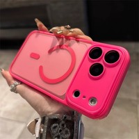 Étui magnétique translucide de luxe effet armure pour iPhone 18 Pro Max 17 Air 16 15 14 Plus 13 12 11 Pro Max, coque givrée toucher peau