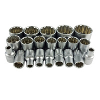 VETOOL – Jeu de douilles à tête étoilée de 1/2 pouce, 8-36 mm, 21 pièces, douilles à 12 pans