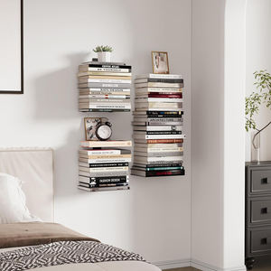 Présentoir à livres flottant mural de maison <span class=keywords><strong>Support</strong></span> de rangement <span class=keywords><strong>invisible</strong></span> pour étagère en métal - Product Image 1