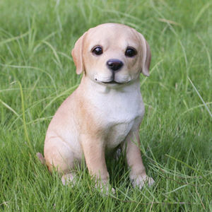 Estátua de <span class=keywords><strong>labrador</strong></span> realista, estátua decorativa de cachorro com resina, tamanho de vida, decorativa para jardim - Product Image 3