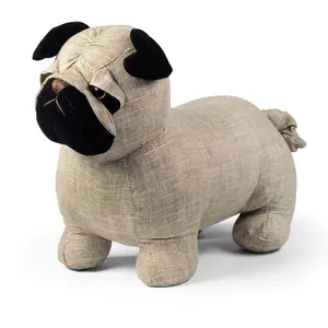 Personalizado bonito algodão porta parou cão brinquedos Doorstop Dog Pug Dog boneca casa decoração