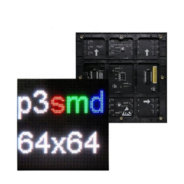 Full Color Customized Size P3 Indoor Outdoor Led Screen Video Wall Rgb Screen 192mm*192mm Led Display Panel Module
