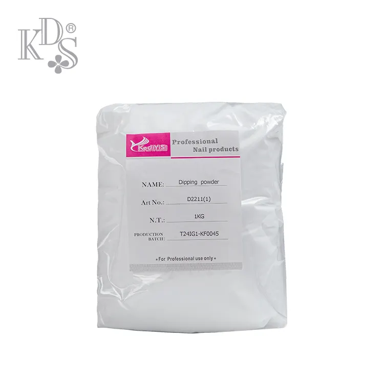 KDS Factory 1kg sac poudre de trempage en cristal clair de haute qualité pour la base des ongles