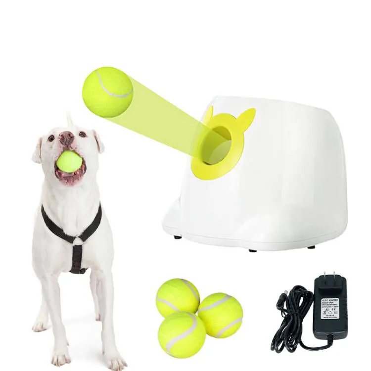 Vendita calda accessori per cani giocattolo palline da Tennis automatiche lanciatore da lancio lanciatore interattivo per cuccioli di animali domestici per cani