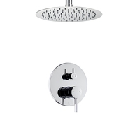 Ensemble de douche thermostatique multifonctionnel anti-corrosion chromé avec pommeau de pluie haute pression de 8 pouces – Prix de gros