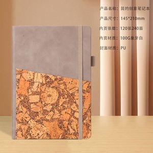 Cuaderno con correa A5 para oficina de negocios, cuaderno de reunión personalizado con portalápices y bolsillo, nuevo cuaderno de empalme Vintage creativo - Product Image 5